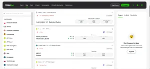 Wettmärkte und Quoten einer laufenden Sportbegegnung im TOTALbet-Live-Bereich.